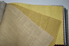FABRIC SAMPLE BOOK Multicolor LUSTER LINEN V.III Solids 48pcs LOT 55%Lin/45%Vis