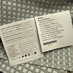 Thibaut Performance Fabric – Darcy in Sterling, 2 Yards Plus Remnant