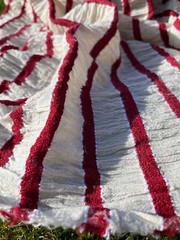 Red Striped Special Textured Turkish Cotton Crinkle Fabric: Quality Unique For