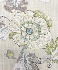 RICHLOOM ALMADA SHORE LARGE FLORAL LINEN LIKE MULTIPURPOSE FABRIC BY YARD 54″W