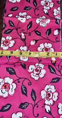 White & Black Florals Pink “London” by Dena Design FreeSpirit Fabrics 44 x 6 ½”