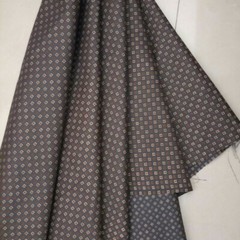 Jim Thompson Thai Silk Cloth Fabric 100%Crafting Gray Square & Dots (2.20 Yards)
