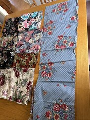Vintage Fabric Lot Cotton Floral Dark Moody Victorian Cottagecore Calico 4.5 Lb+