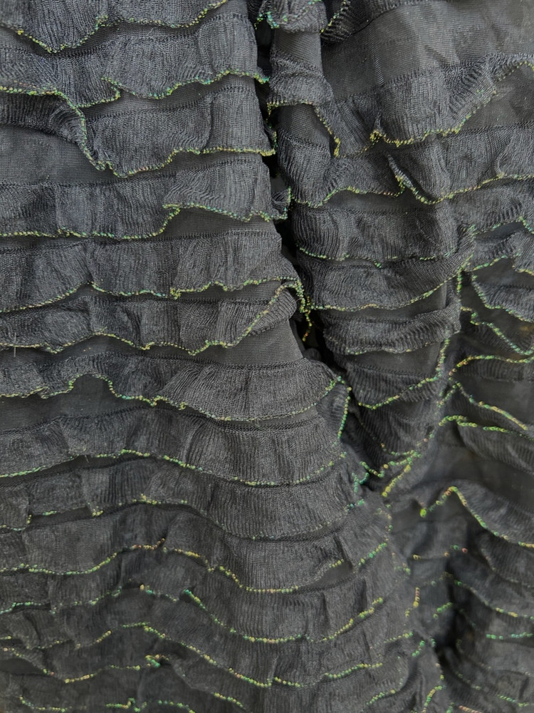 Black Ribbon layers look chiffon Fabric By the Yard 60″ W