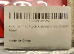 Atmosure 1 Yard Copper Faraday Fabric 44″ x 36″ EMF Blocker & EMP Protection NEW