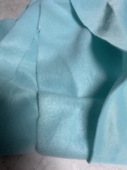 Turquoise Polyester Fabric Brushed Fleece Texture Smooth Tight Knit 190cm x 167