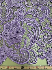 Maggie LAVENDER Guipure Venice Heavy Lace Fabric by the Yard – 10019