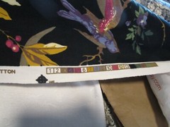 Vintage Thibaut Floral Birds floral Drapery Fabric 100% cotton 1999 NOS 56″ W