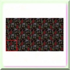 Rustic Mushroom Meadow Microfiber Fabric 36×59 inches