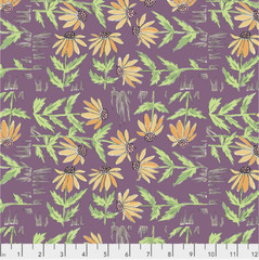 Laura Heine PWLH017 Color Fusion Daisy Plum Cotton Fabric By Yard