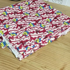 90s Disney Little Mermaid Cotton Knit Fabric 2.5 Yds X 60″ Sebastian Flounder