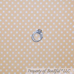 BonEful Fabric FQ Flannel Cotton Quilt Yellow Cream Baby Polka Dot Calico Small