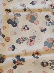 1/2 Yard Precious Moments Circus Clowns Balloon Poly Cotton Blend Fabric