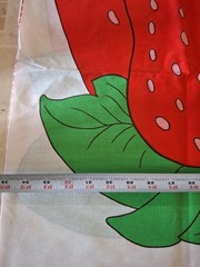 Vintage 1981 Strawberry Shortcake Quilt Fabric Panel Large Springs Mills 5721