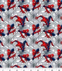 Marvel Spiderman Web Crawler Superhero Cotton Fabric by Springs Creative, BTHY