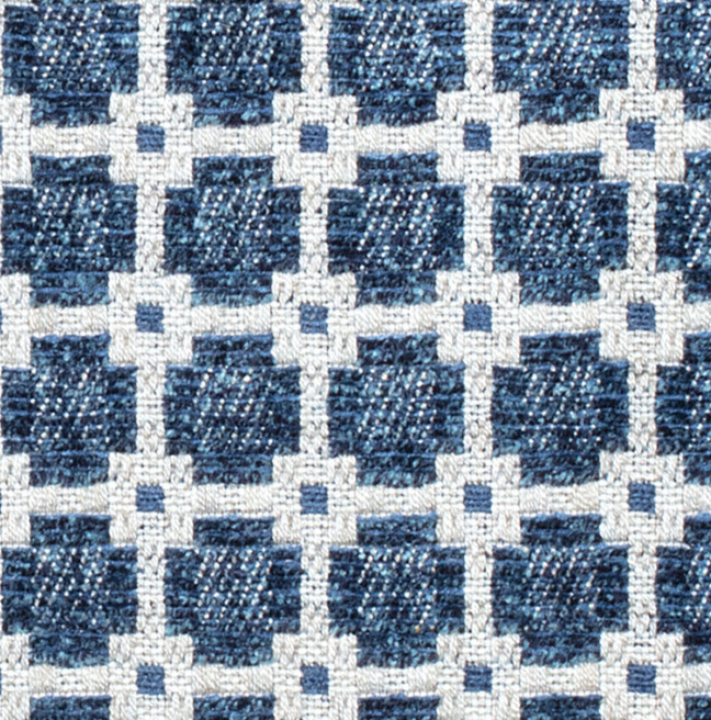 Thibaut Geometric Square Weave Great Scale Fabric- Apollo / Navy 3.10 yds W80722
