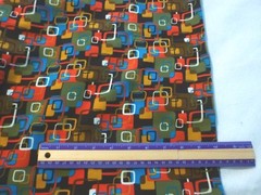 Polyester fabric-no stretch-smooth texture-geometric block design -36″ x 60″