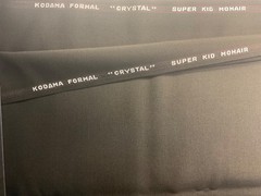 Black 25% Mohair Suiting Fabric, 4m, 300g/m US Based Seller