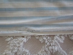 5058. Jo-Ann BLUE & WHITE STRIPE Quilting COTTON FABRIC – 41-1/2″ x 5/8 yd.