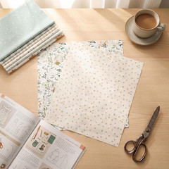 8 Pcs Sage Green Floral Cotton Fabric Bundles 18 X21 Inch Greenery Fat Quarters