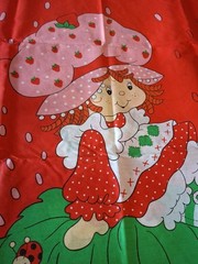Vintage 1981 Strawberry Shortcake Quilt Fabric Panel Large Springs Mills 5721