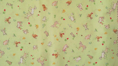 Fabric Red Rooster “Beatrix Potter Farm” Turn of Century 3 Pc Bunnies Pig $5.50