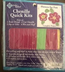 June Tailor Chenille Quick Kits Flowers for Fun Complete Project Craft Kit NEW