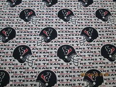 HOUSTON TEXANS – 100% COTTON – NEW!!! ONE 1 YARD PIECE 36″ x 58″ WHITE