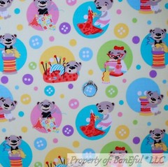 BonEful FABRIC FQ Cotton Quilt Black White B&W Chalkboard Happy Birthday Balloon