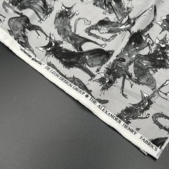Alexander Henry Fabrics Ghastlies “Sebastian Ghastlie” on Grey – 14″ L X 44″ W