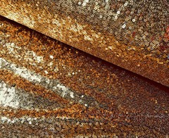 3mm Sequin Fabric Sparkling Glitter Sequins GOLD on BLACK Paillette – 120cm wide