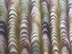Hoffman International Fabrics. Swirls Pink Purple Aqua White Screen Print