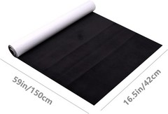 Flexible Self-Adhesive Black Microfiber Suede Look Film 16.5″ x 59″ for Cars