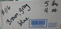 5 lb 4 oz Box of Assorted Fabric Scraps – Browns, Grays, Light Blue FSBTB116