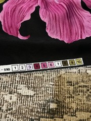 Harriet Sawyer For Euro American Text Corp Fabric Black Pink Lilly 161x 116”