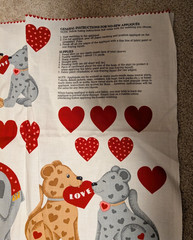 Vtg. CUT AND SEW Bears Elephants Penguins HUGS AND KISSES Appliques Fabric Panel