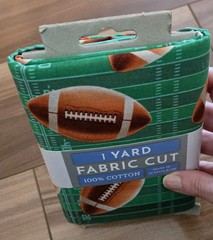 NIP Football Green Fabric 1 Yard 100% Cotton David Textiles 36×44 In