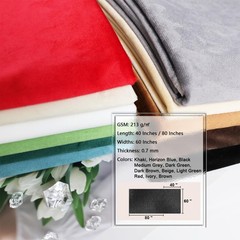 Velvet Fabric, 60” x 80” (150CM x 200CM) Soft Upholstery x 80”, Black