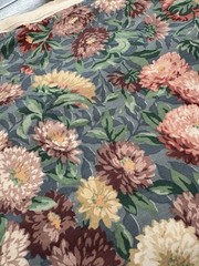 Mill Creek Fabrics Pink Blue Gray Peonies RoseFloral 2 +Yds 54”W COTTAGE COTTON