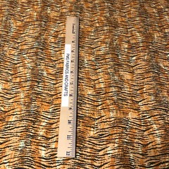 WILD ANIMAL Tiger looking PRINT 100% COTTON FABRIC by the yard #01 Small image
