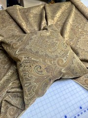 Fabric By The Yard Brown and Gold Brocade Royal Victorian Tapestry Upholstery