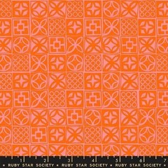 1/4 Yard 9×42 Ruby Star Society Poolside Too Architectural Blocks Goldfish