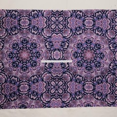 1 Yard Cut Lunn Multicolor Hand Screen Print 100% Cotton #3 Blue Pink Black