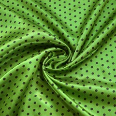 58” Wide Cute Polka Dots Material Satin Charmeuse Soft Lining Scarf Diy Fabric