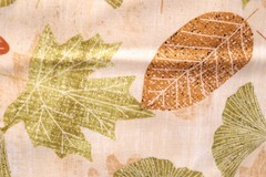 108″L x 44″ W David Textiles Simple Living Leaf Theme Maple Oak Gingko Trees