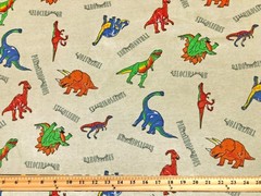 Dinosaur Parade 100% Cotton Knit Fabric 100% 52″W By Yard -CTPR04