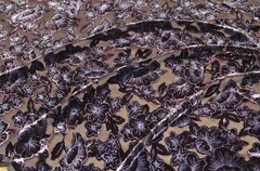 2.6 yd/ Vintage Mulberry Silk Velvet Devore Fabric Luxury Uzbek Oriental Textile