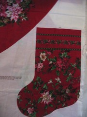 Christmas Tree Skirt & stockings 2 FABRIC PANELS 2 halves = whole skirt 58″ 2 pc