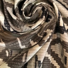 5 Yard Remnant Neutral Southwestern Print Home Decor Fabric