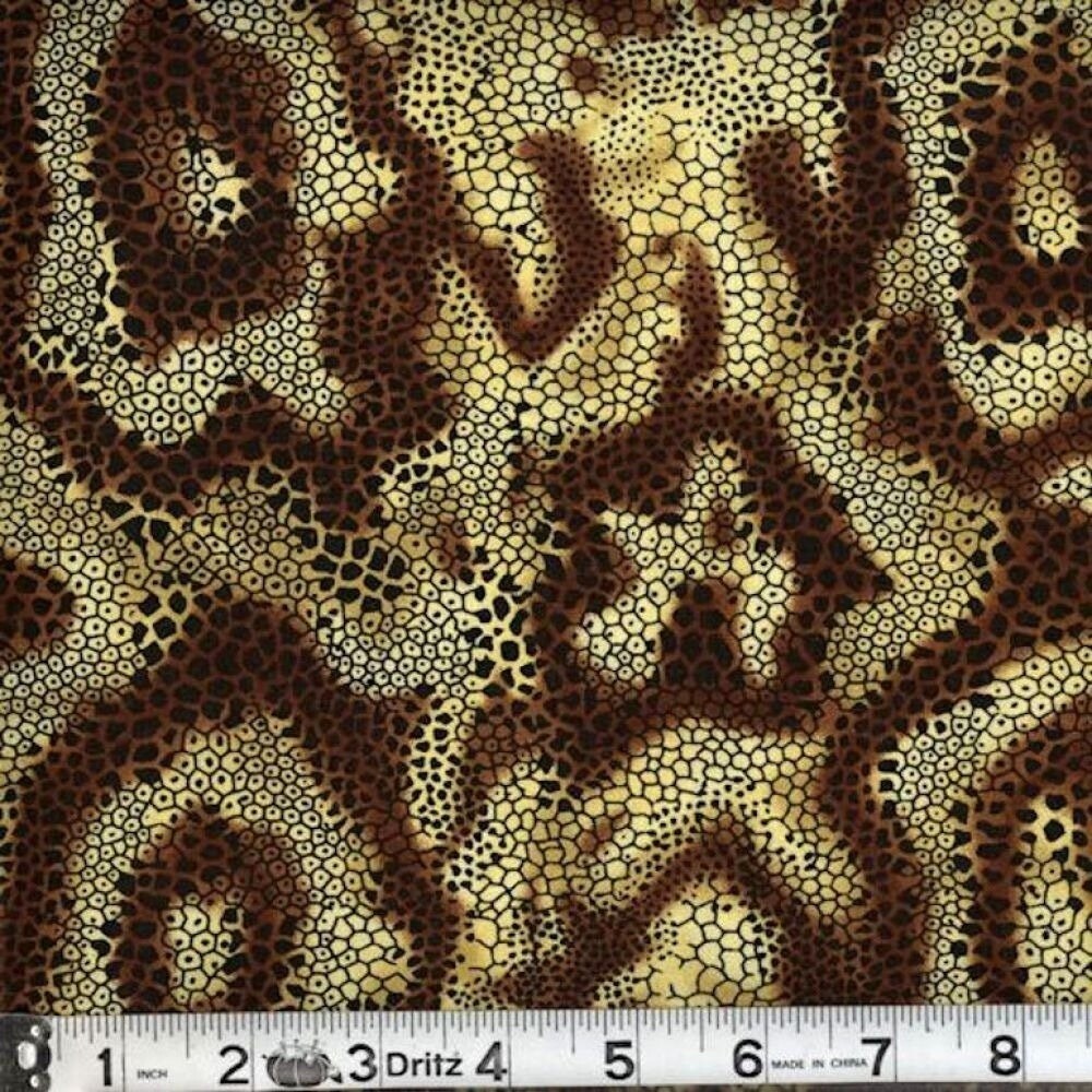 SNAKE SKIN Animal Skin Quilting Fabric 100% Cotton EXOTIC